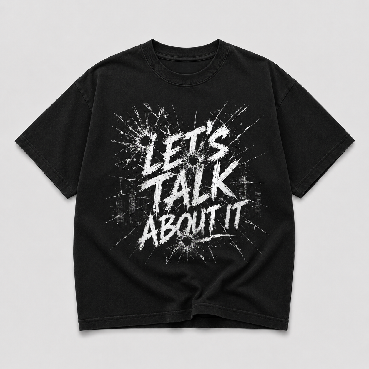 Let’s Talk About It | T-Shirt - Limo Black