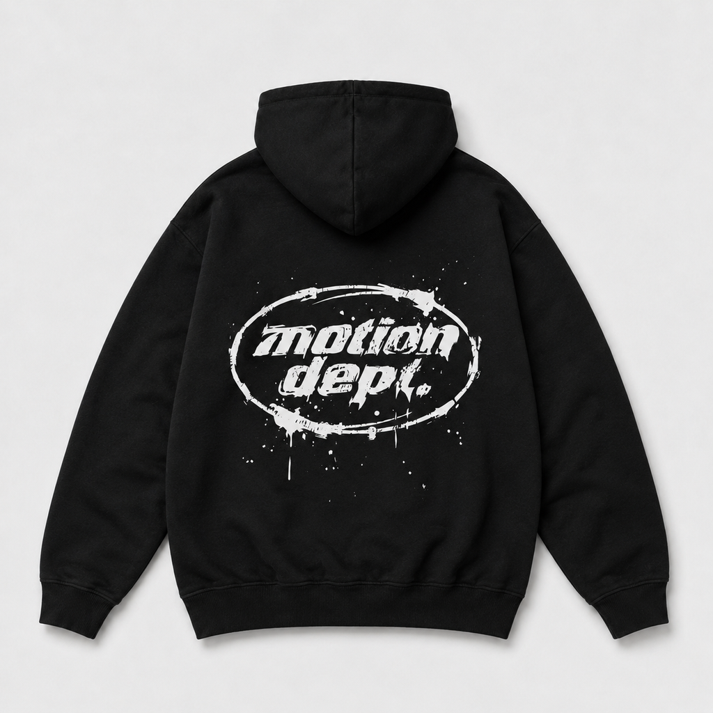 Motion Dept. Stamp | Urban Hoodie - Black