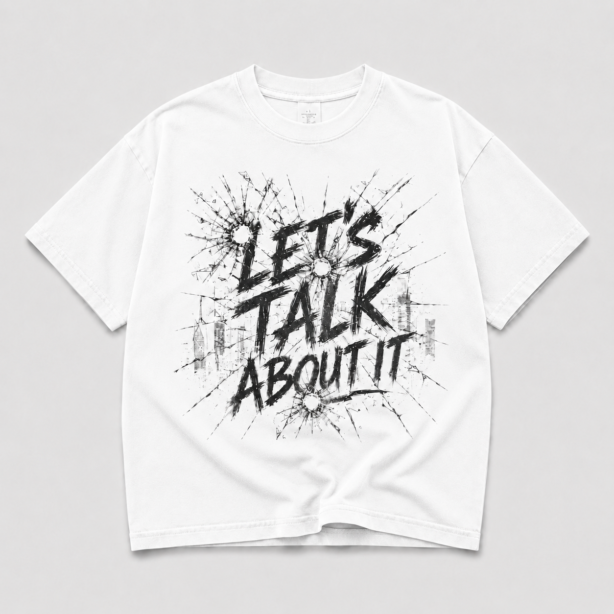 Let’s Talk About It | T-Shirt - Blanc White